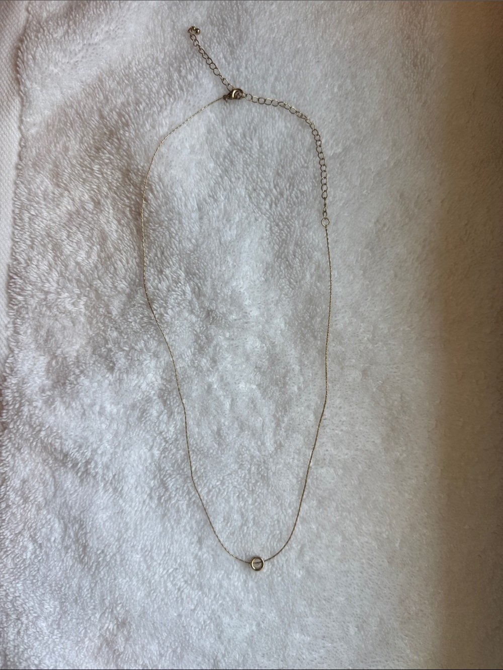 NW/OT Delicate Gold Circle Pendant Necklace